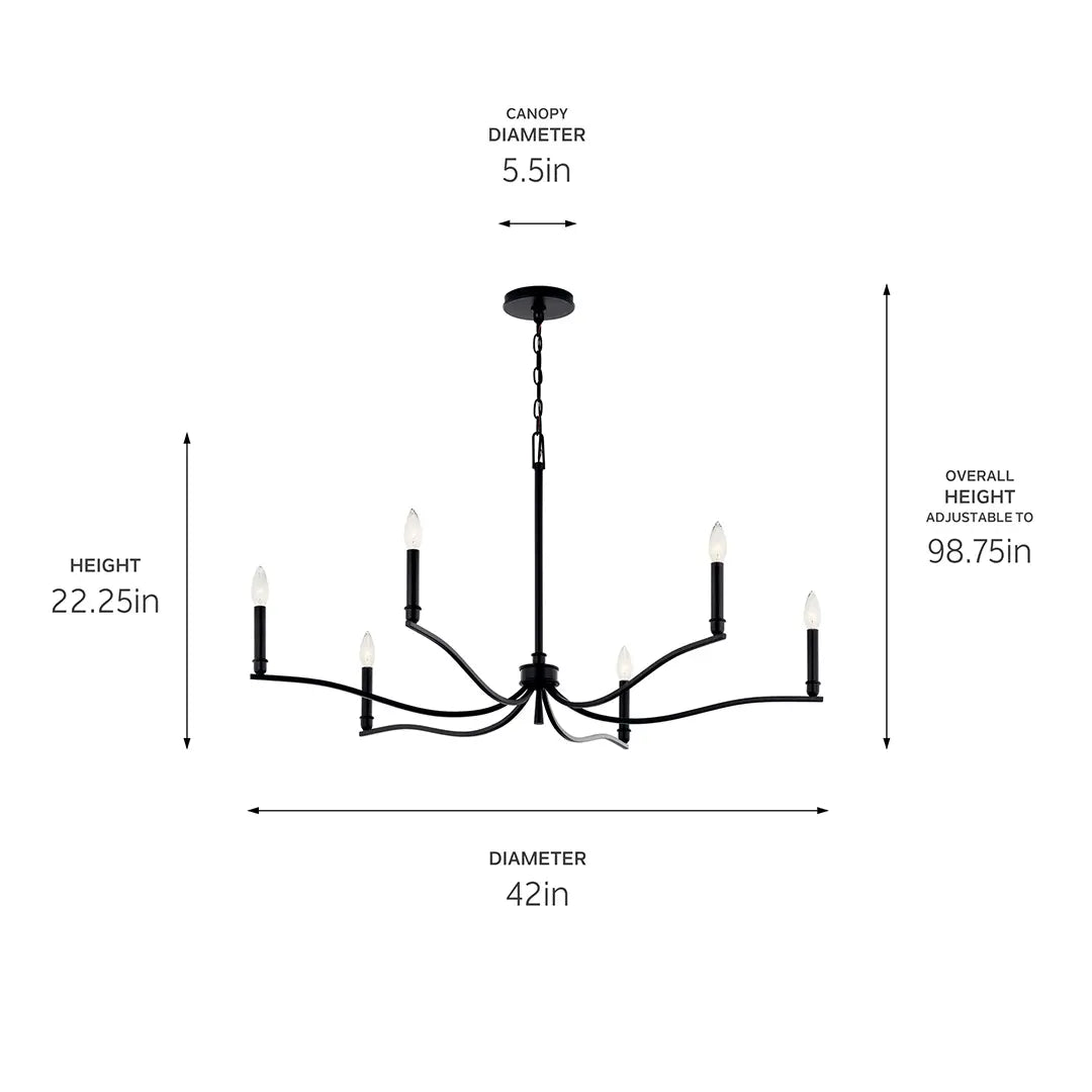 Malene Chandelier 6Lt
