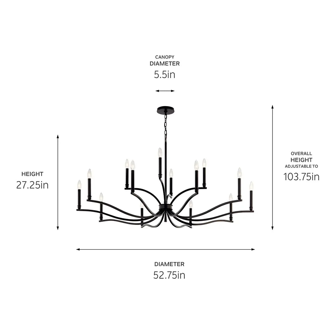 Malene Chandelier 14Lt