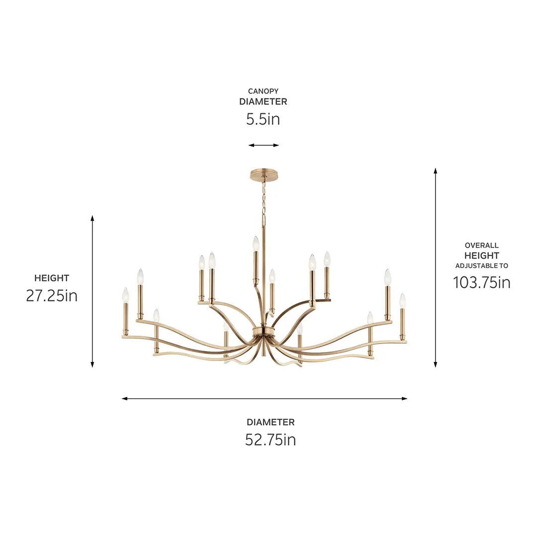 Malene Chandelier 14Lt