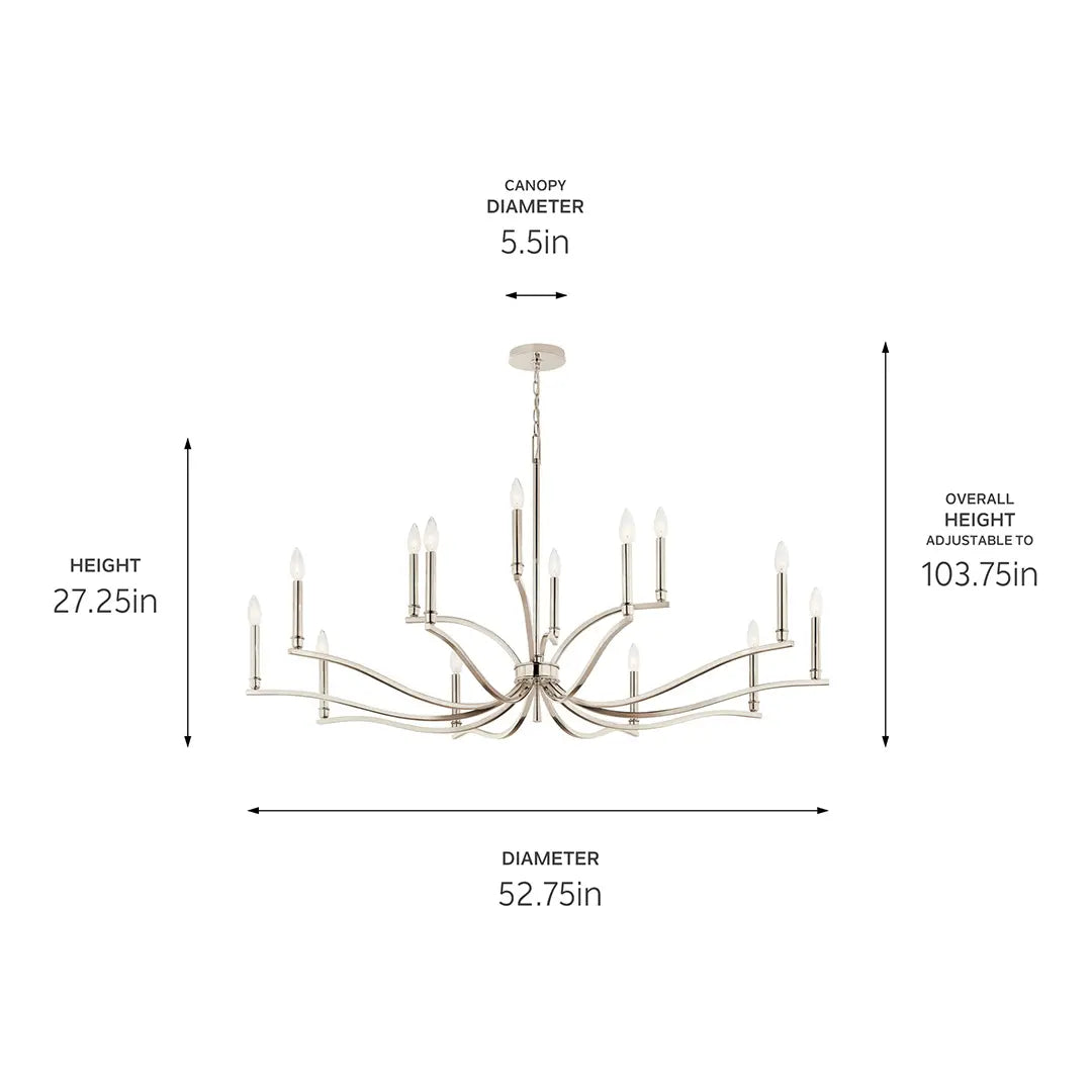 Malene Chandelier 14Lt