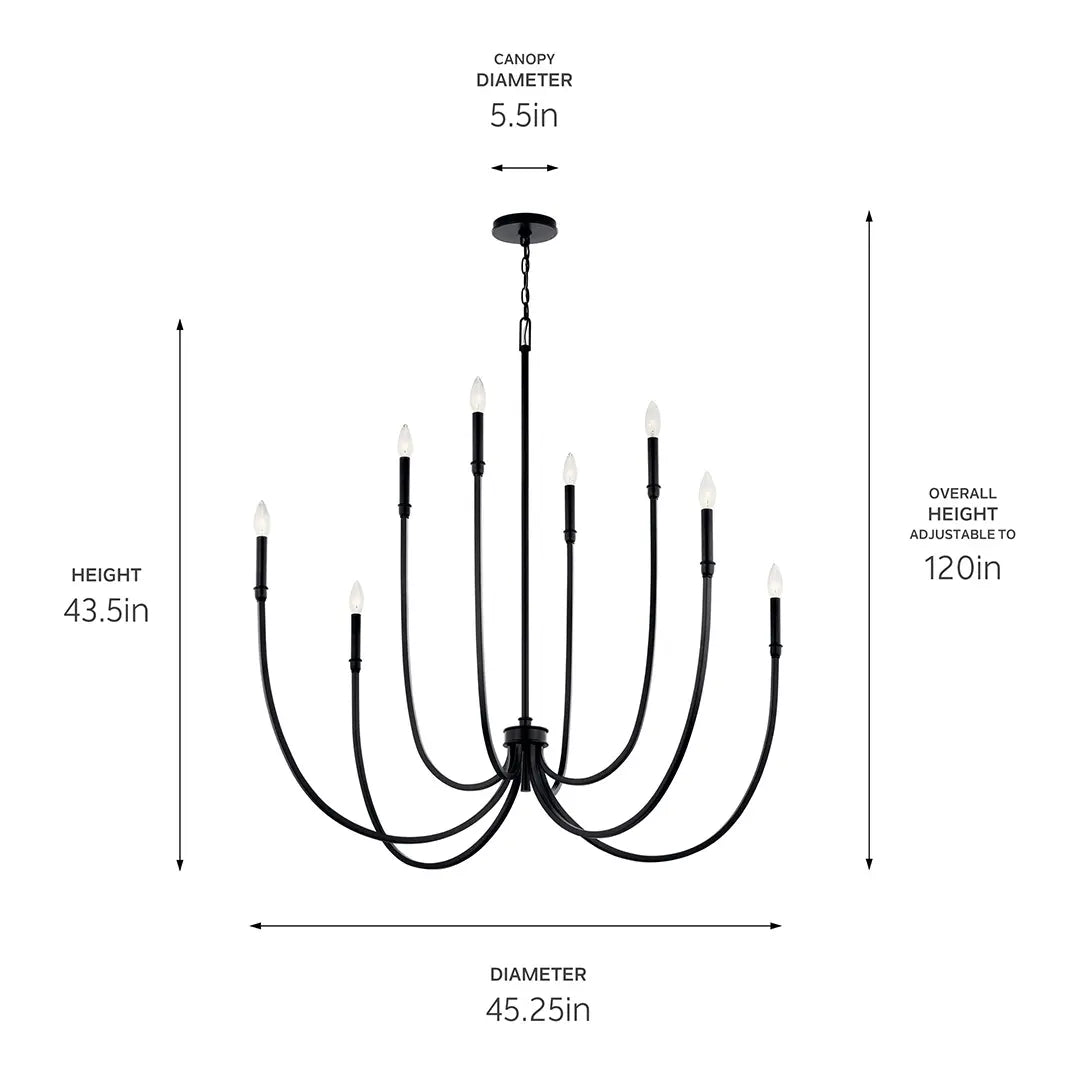 Malene Foyer Chandelier 8Lt