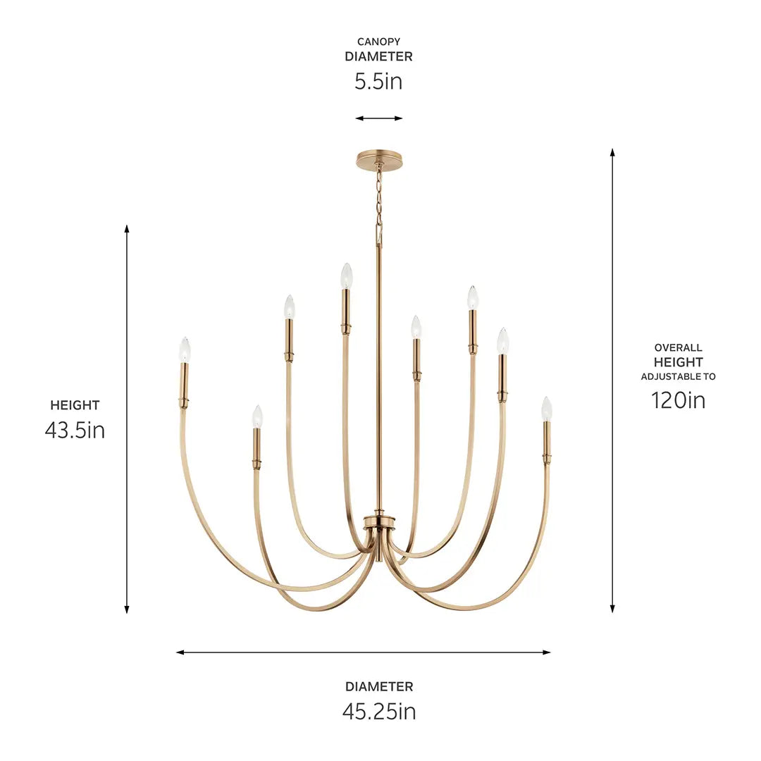 Malene Foyer Chandelier 8Lt