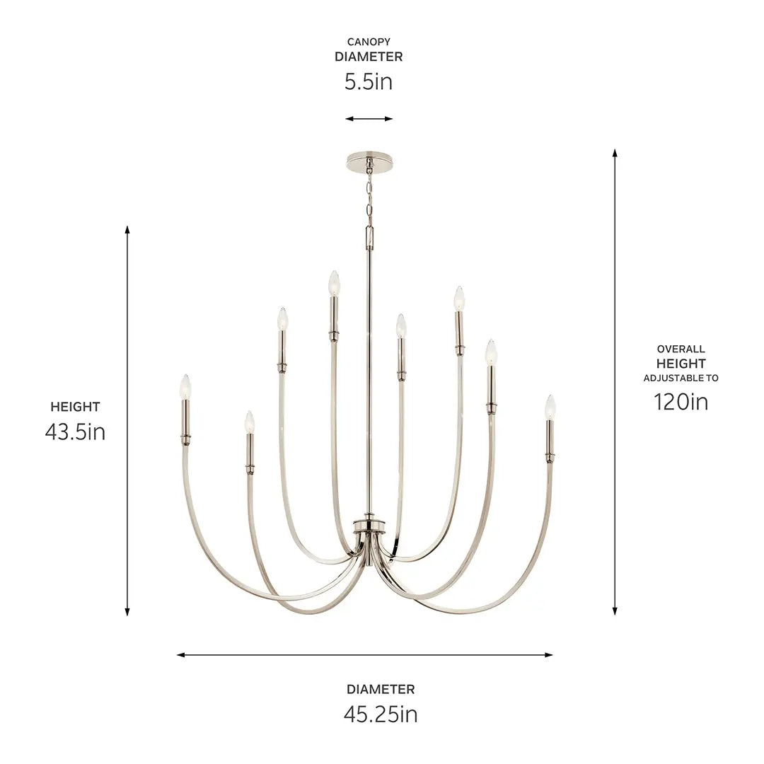 Malene Foyer Chandelier 8Lt