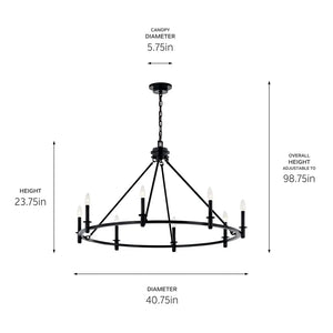 Carrick Chandelier 8Lt