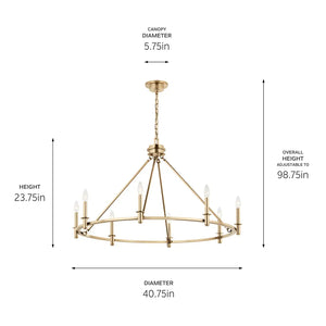 Carrick Chandelier 8Lt