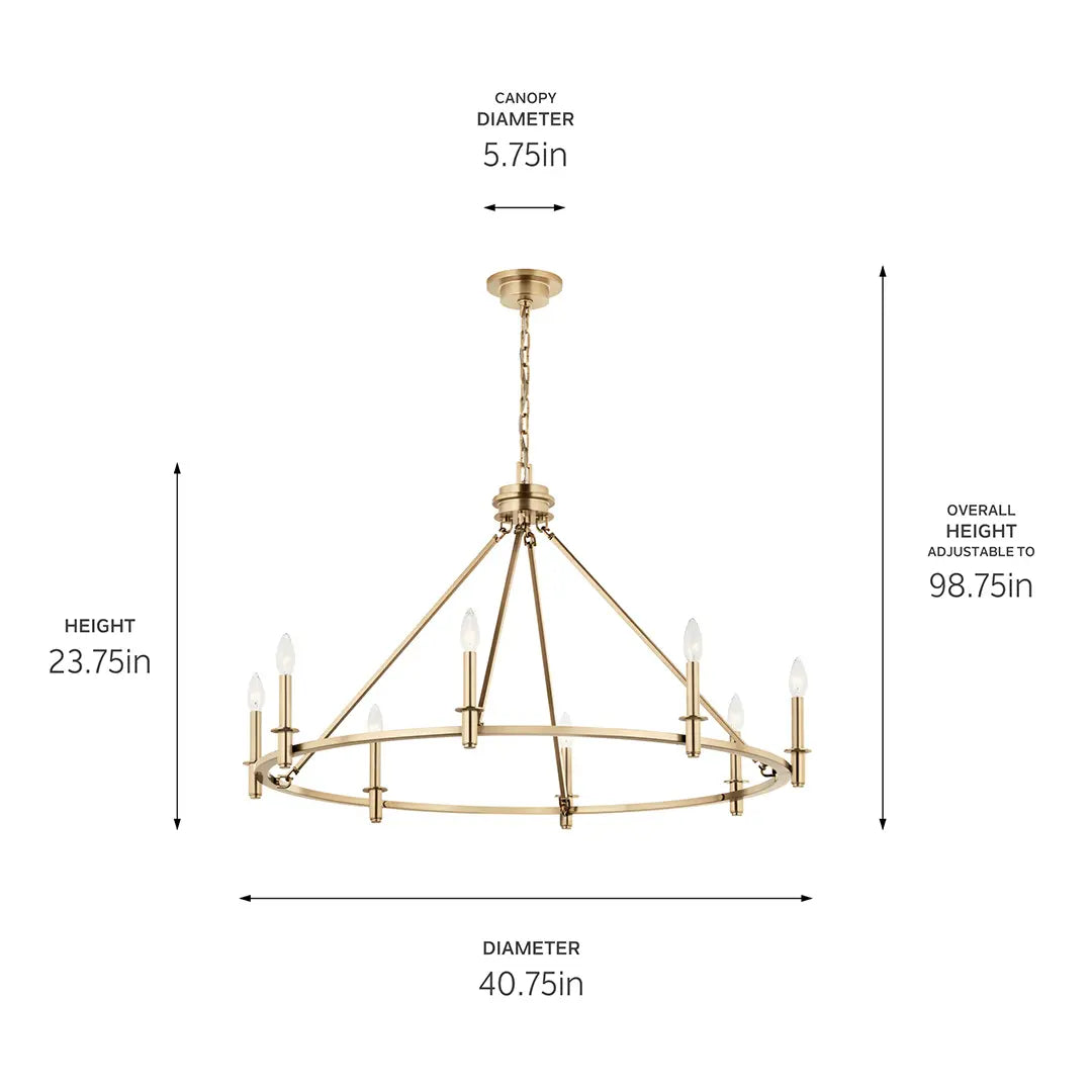 Carrick Chandelier 8Lt
