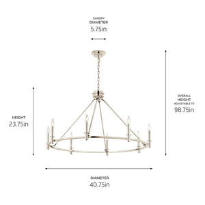 Carrick Chandelier 8Lt