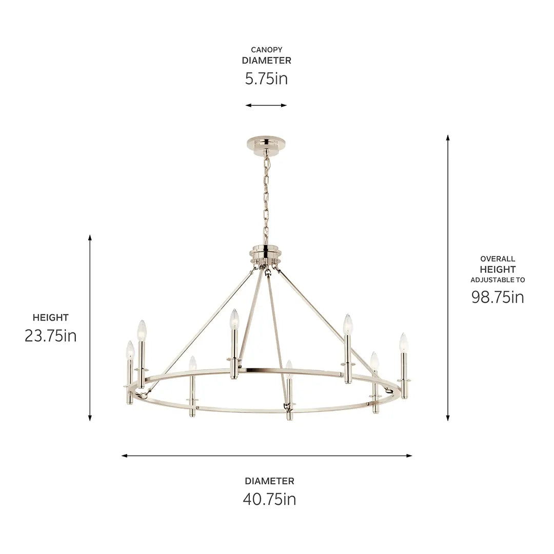 Carrick Chandelier 8Lt