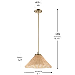 Bekah Pendant/Semi Flush 1Lt
