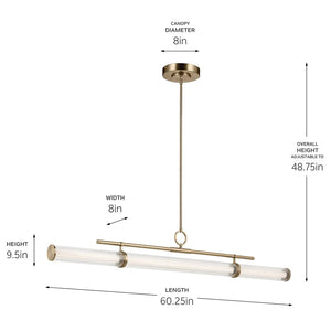 Riven Linear Chandelier Extra Large