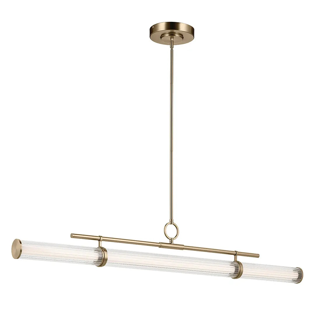 Riven Linear Chandelier 8" W x 9.5" H x 48.25" L