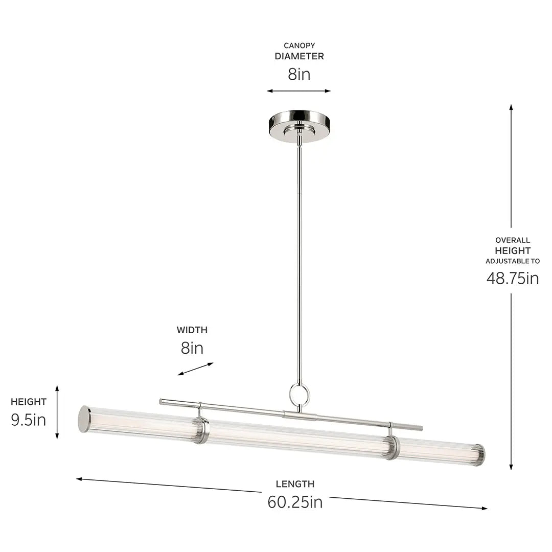 Riven Linear Chandelier Extra Large