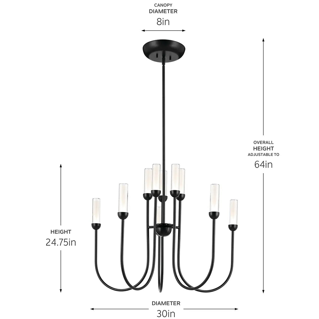 Moraine Chandelier Large Multi Tier 10Lt
