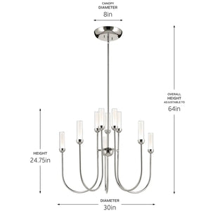Moraine Chandelier Large Multi Tier 10Lt