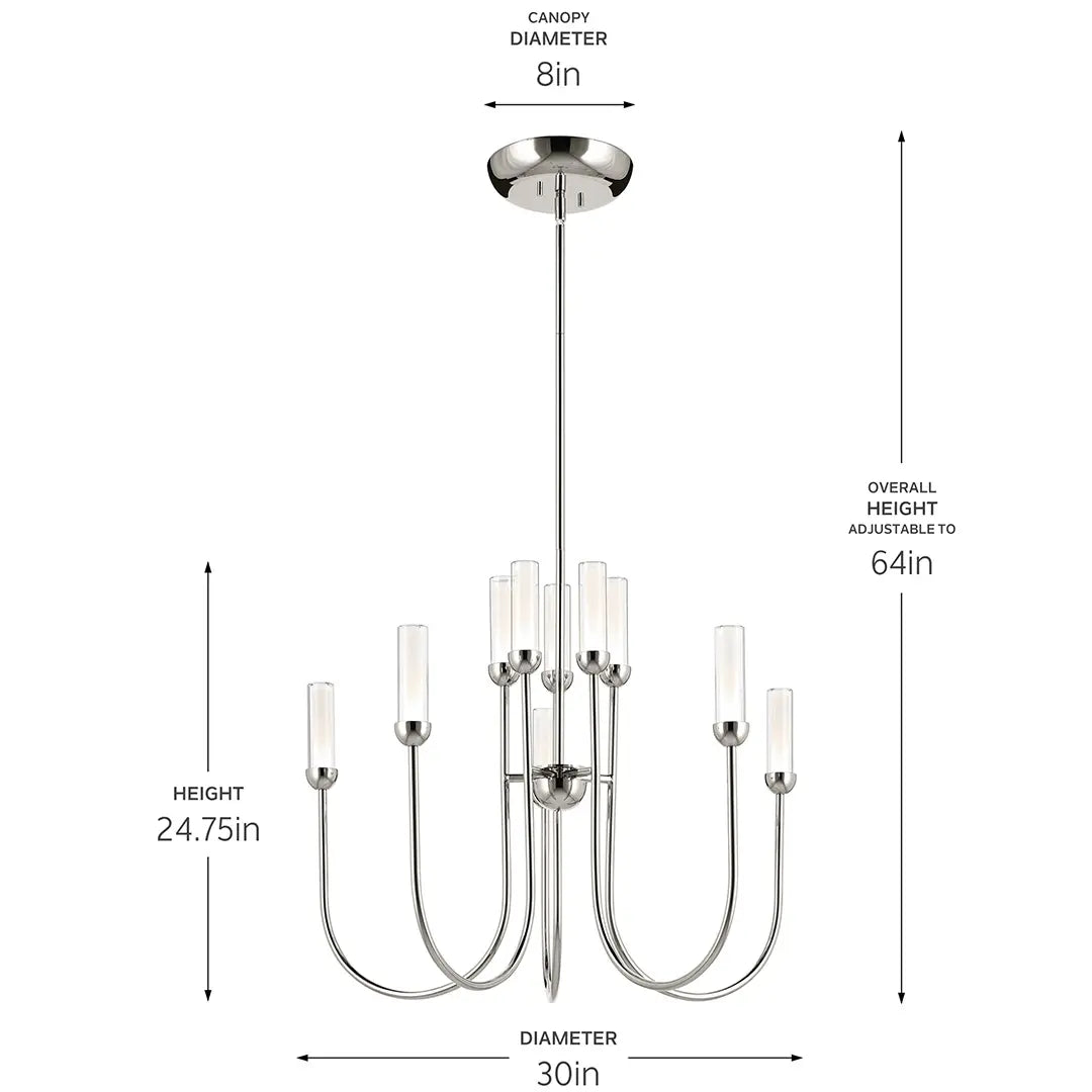 Moraine Chandelier Large Multi Tier 10Lt