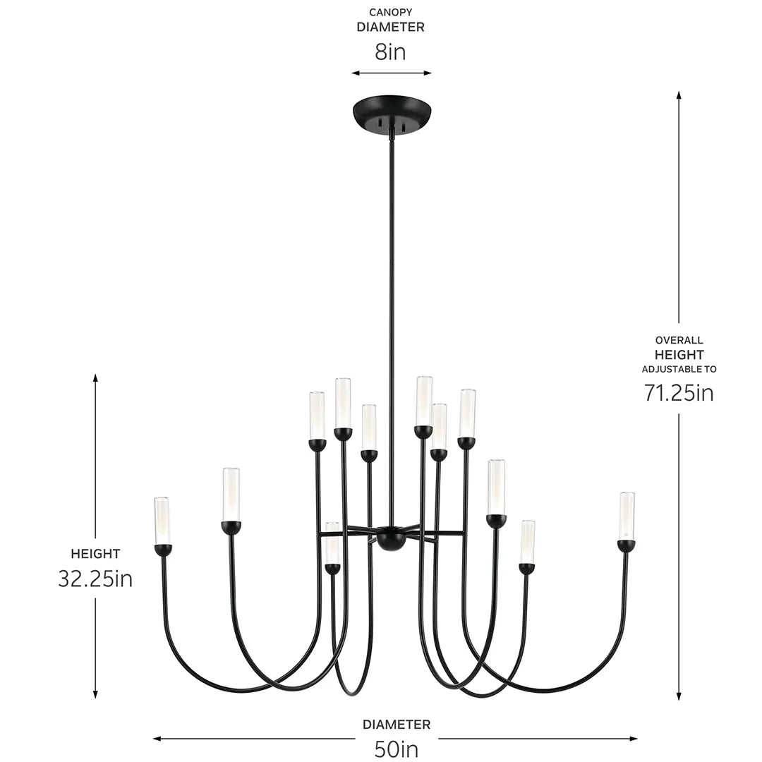 Moraine Chandelier Extra Large Multi Tier 12Lt