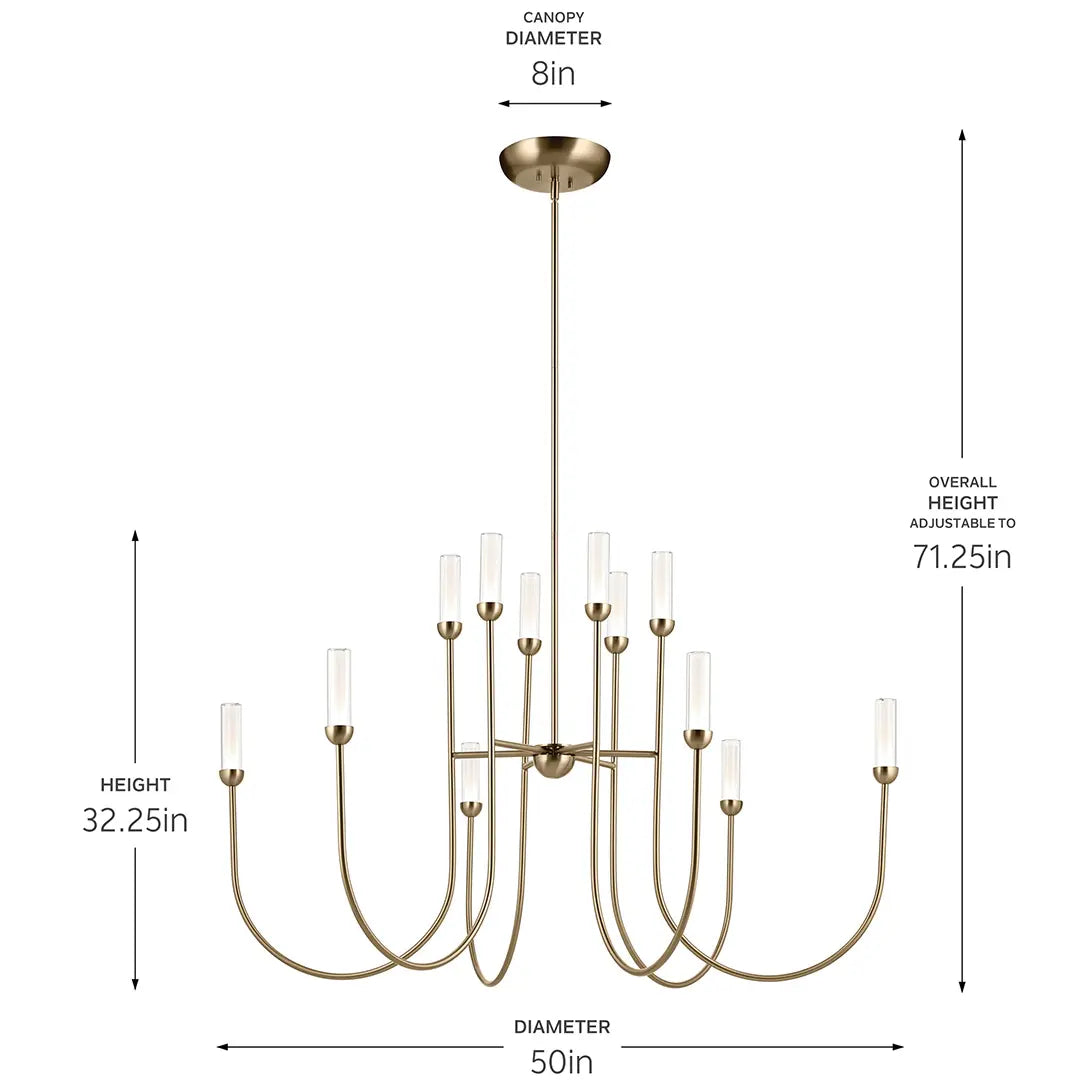Moraine Chandelier Extra Large Multi Tier 12Lt