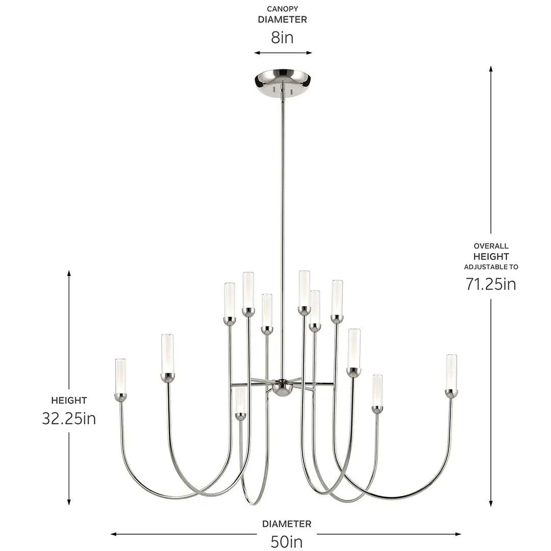 Moraine Chandelier Extra Large Multi Tier 12Lt