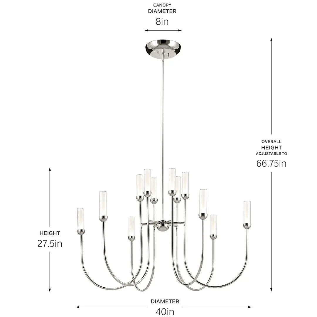 Moraine Chandelier Extra Large Multi Tier 12Lt
