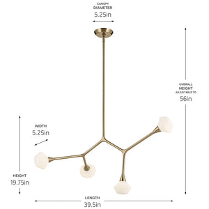 Cassius Chandelier Large 4Lt