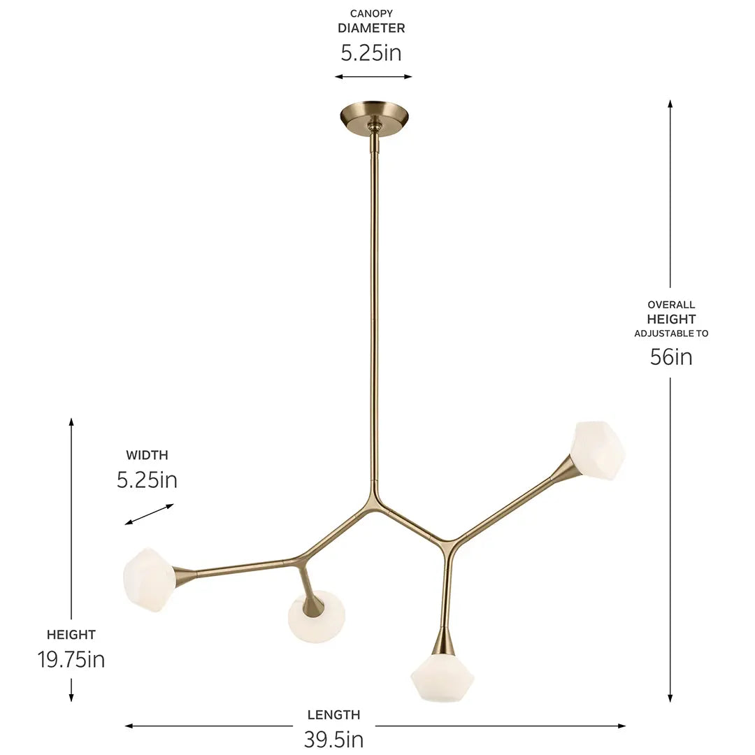 Cassius Chandelier Large 4Lt