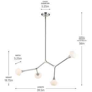Cassius Chandelier Large 4Lt