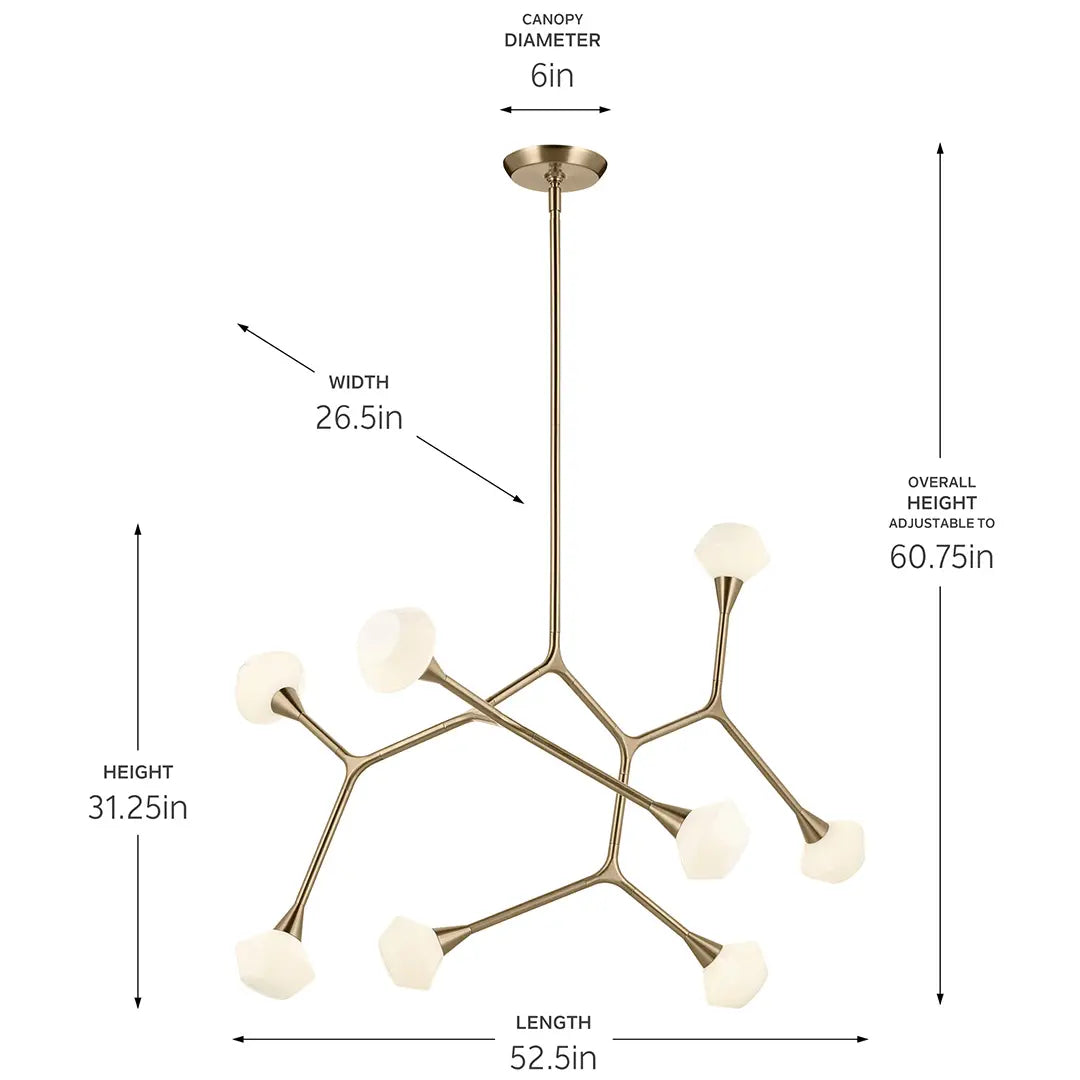 Cassius Chandelier Extra Large 8Lt