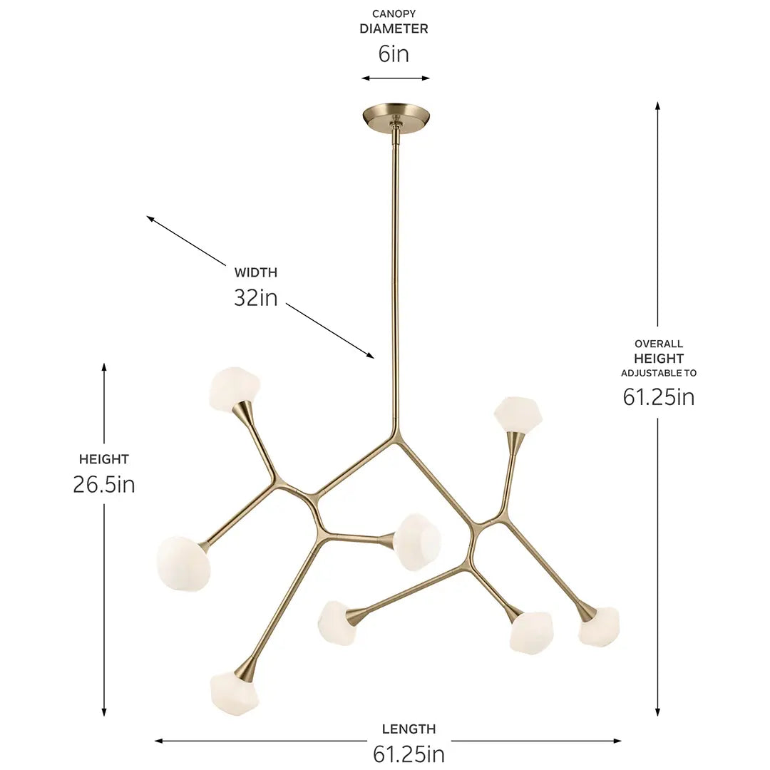 Cassius Chandelier Extra Large 8Lt