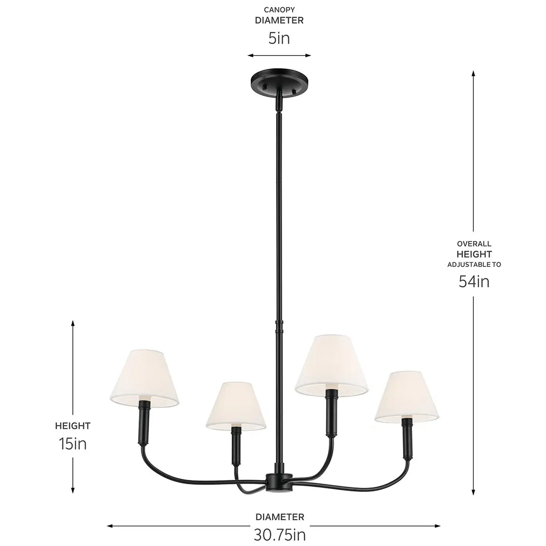 Eadie Chandelier Medium 4Lt
