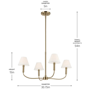 Eadie Chandelier Medium 4Lt