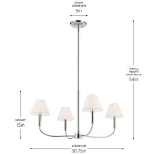 Eadie Chandelier Medium 4Lt