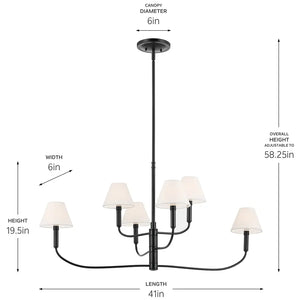 Eadie Chandelier Large Multi Tier 6Lt