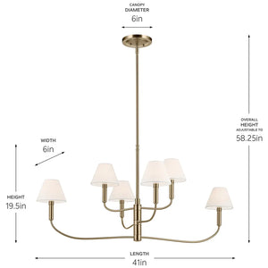 Eadie Chandelier Large Multi Tier 6Lt
