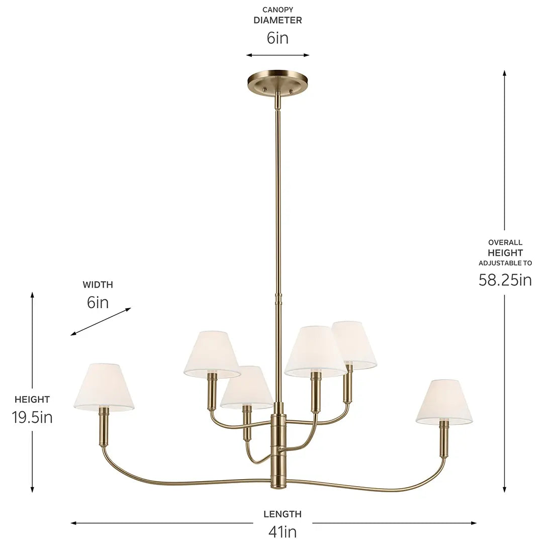 Eadie Chandelier Large Multi Tier 6Lt