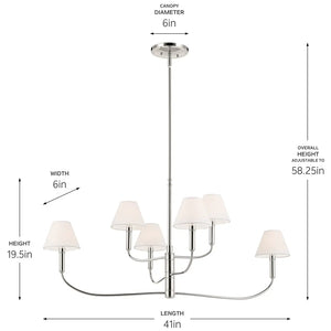 Eadie Chandelier Large Multi Tier 6Lt