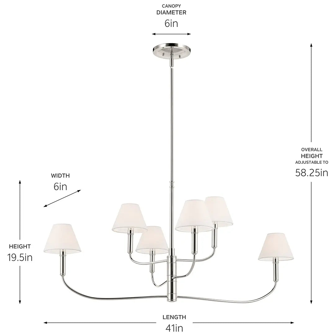 Eadie Chandelier Large Multi Tier 6Lt