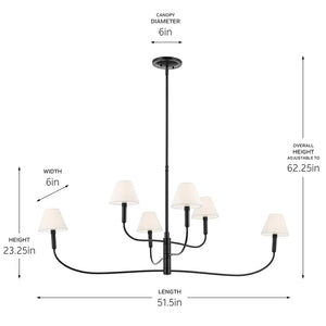 Eadie Chandelier Extra Large Multi Tier 6Lt