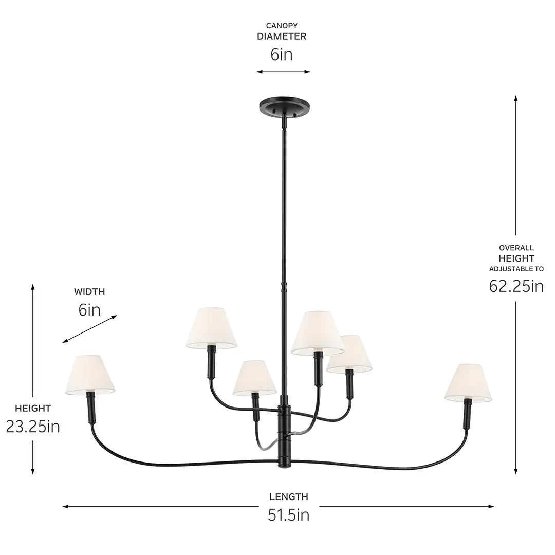 Eadie Chandelier Extra Large Multi Tier 6Lt