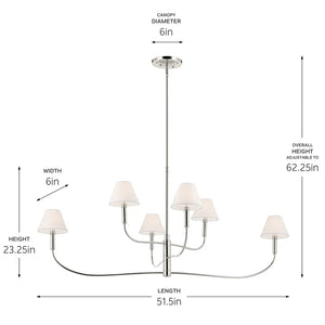 Eadie Chandelier Extra Large Multi Tier 6Lt