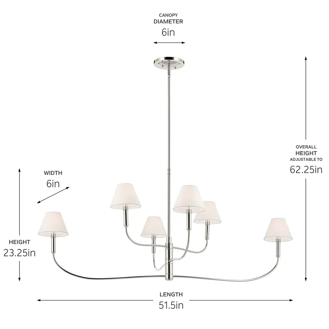 Eadie Chandelier Extra Large Multi Tier 6Lt
