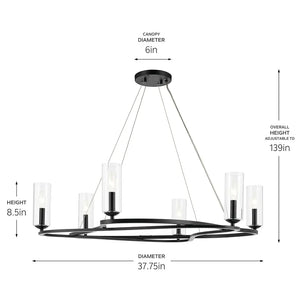 Harpin Chandelier Medium 6Lt