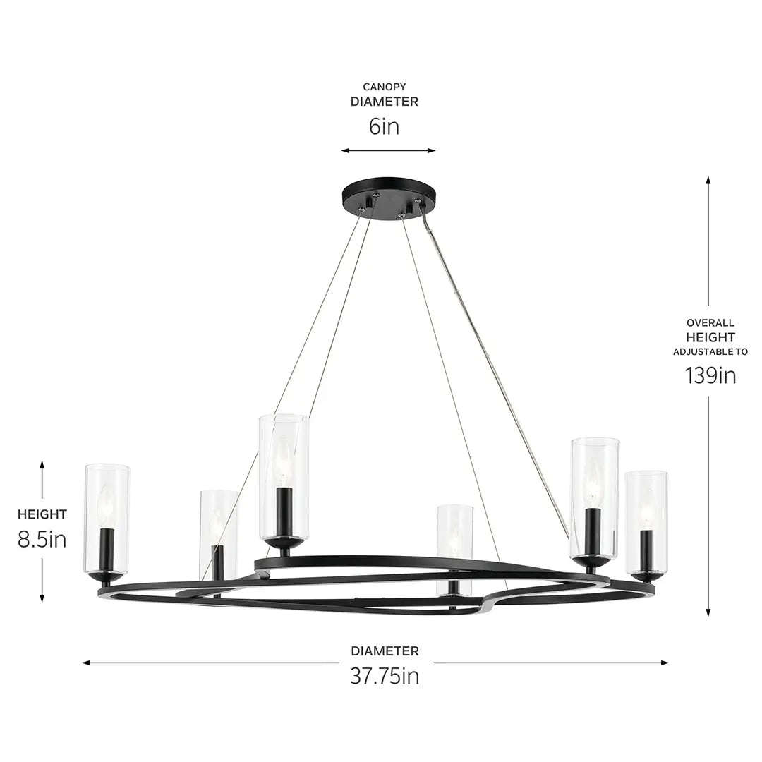 Harpin Chandelier Medium 6Lt