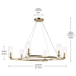 Harpin Chandelier Medium 6Lt