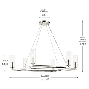 Harpin Chandelier Medium 6Lt