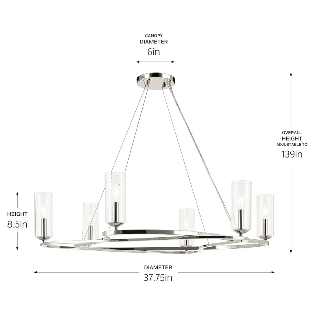 Harpin Chandelier Medium 6Lt
