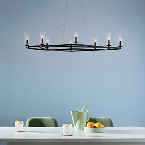 Harpin Oval Chandelier 8Lt