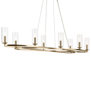 Harpin Oval Chandelier 8Lt