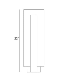 Carta 22" Integrated LED Outdoor Wall Sconce