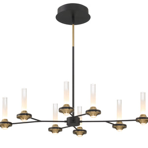 Torcia 8-Light 36" Integrated LED Linear Chandelier