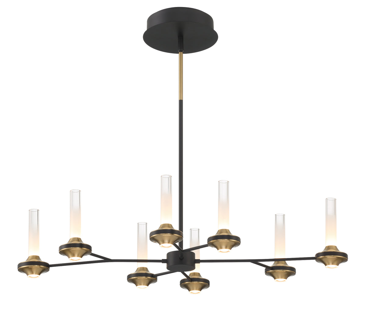 Torcia 8-Light 36" Integrated LED Linear Chandelier